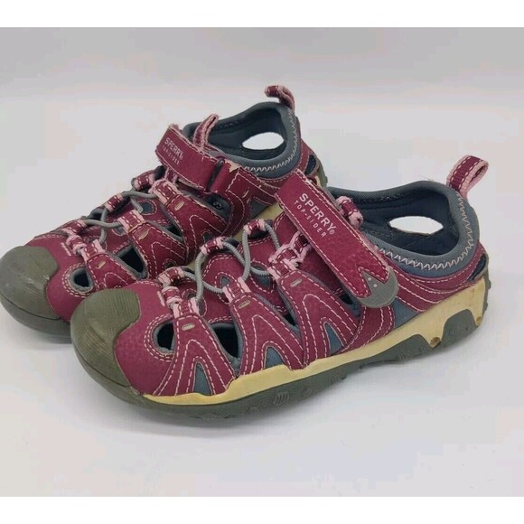 Sperry Top-Sider Wet Tech Fish Sport Sandals Shoes Raspberry Pink Youth Size 12 - Picture 3 of 14